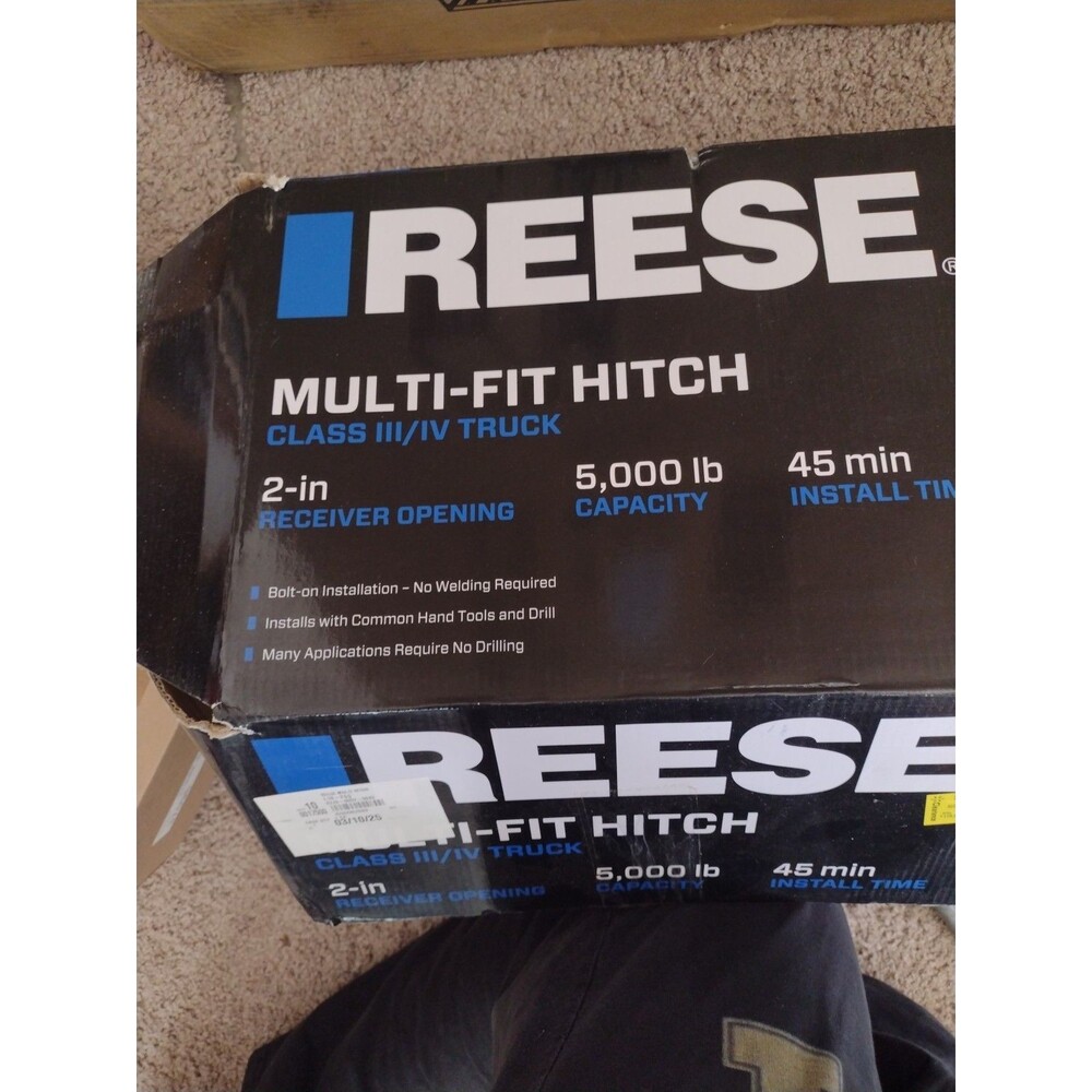 Reese Multi-fit Hitch Class 3&4 Truck, 2 In Receiver Opening, 5,000 Lb Capacity